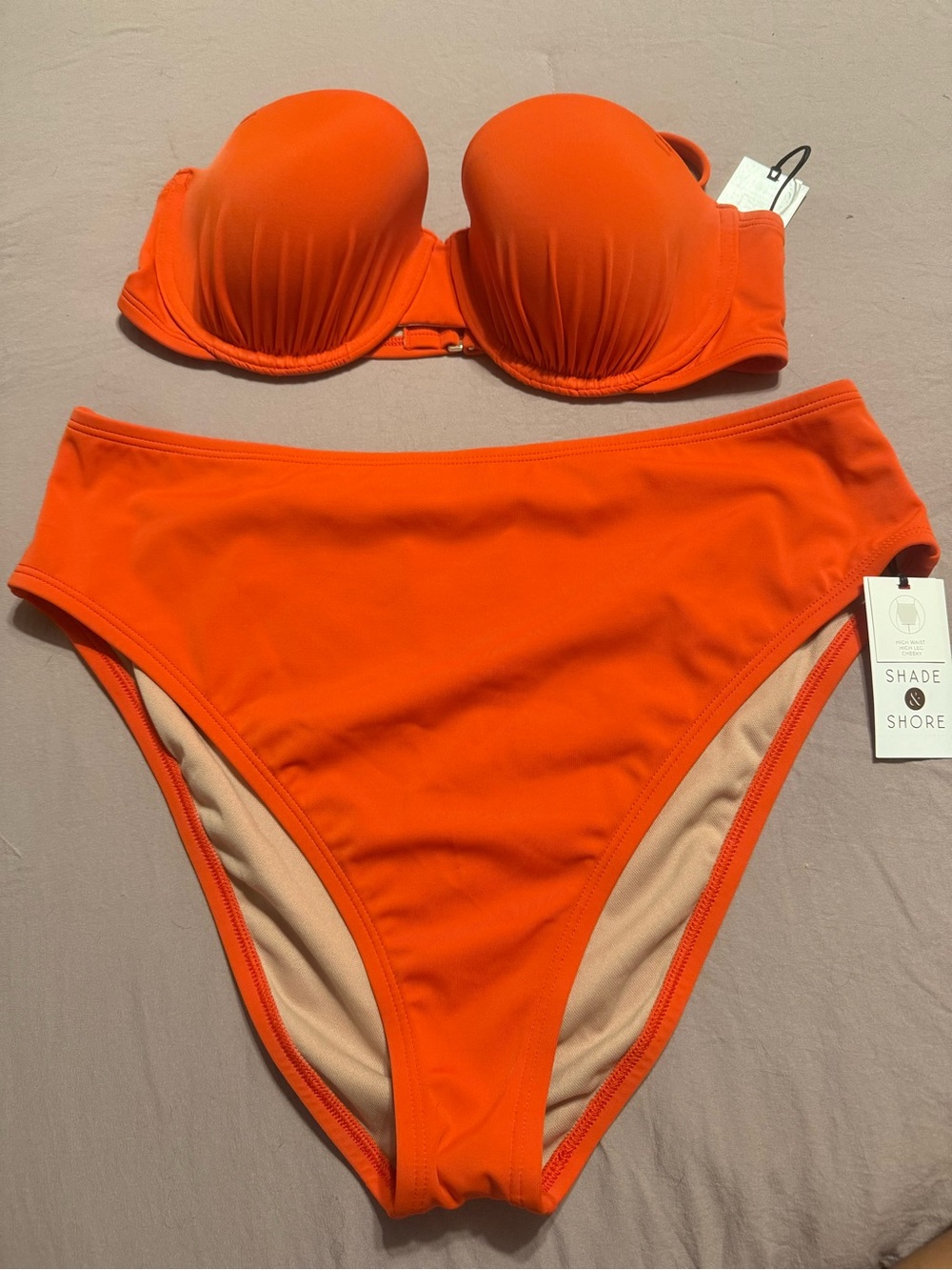Shade & Shore Vibrant Orange Bikini Set